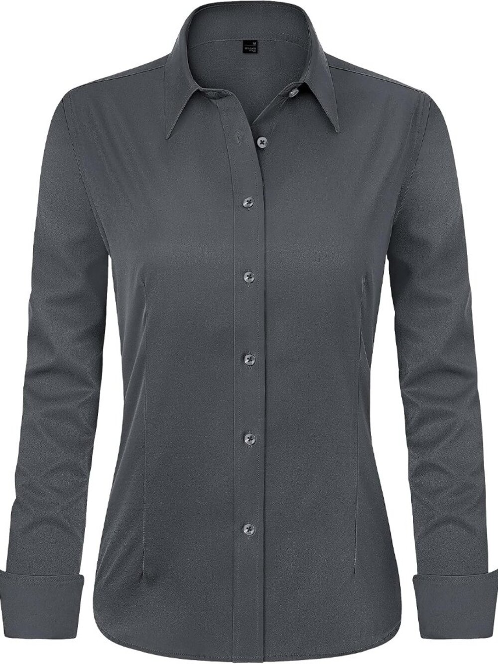 Womens Dress Shirts Long Sleeve Button Down Shirt Wrinkle-Free Business Casual B